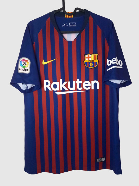 Barcelona 2018/19 Home Shirt Pique (M-Mint)