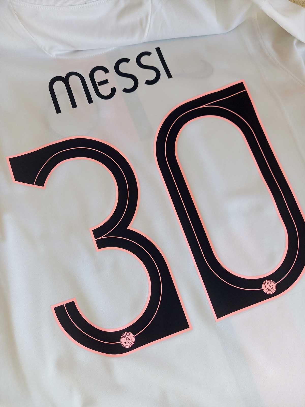 PSG 2021/22 Away Shirt Messi CV7902-101 name set