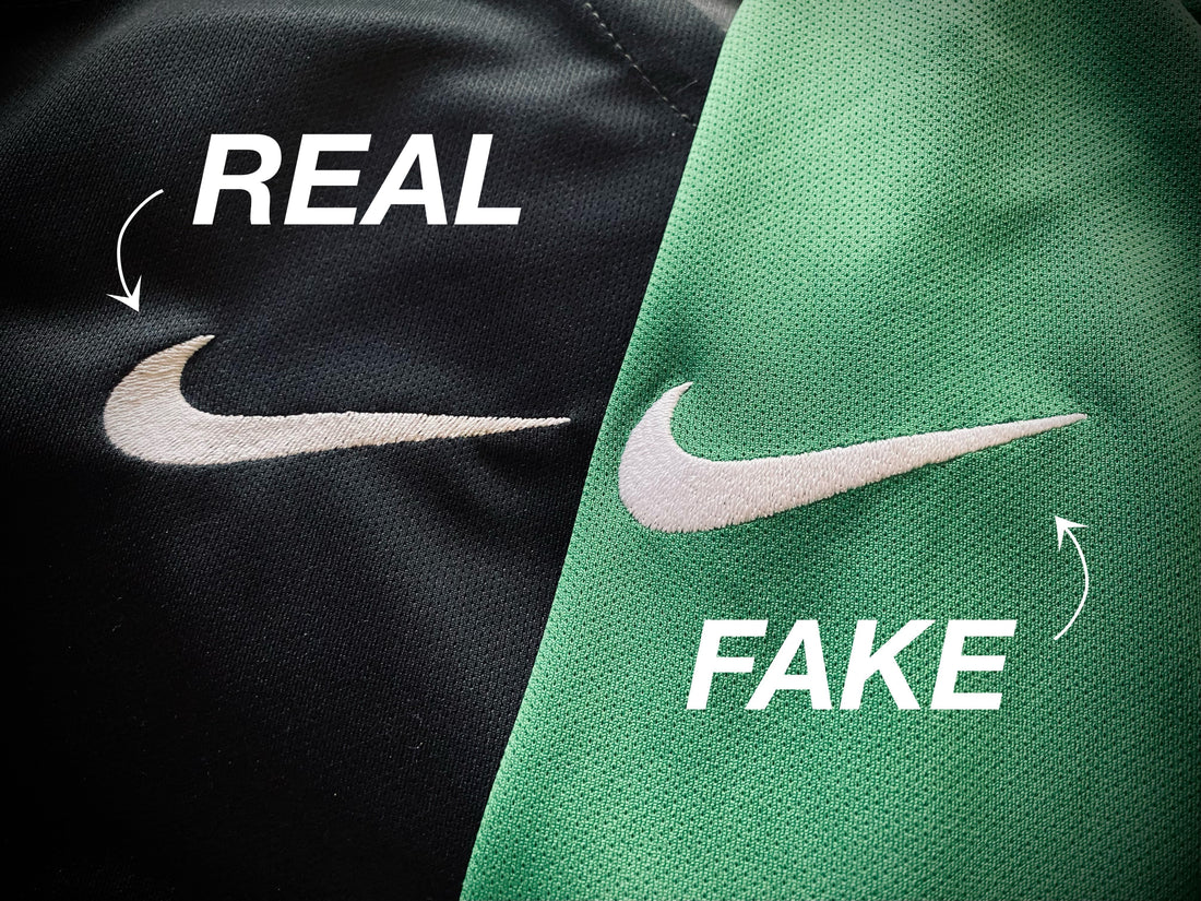 Real vs fake Nike football shirt