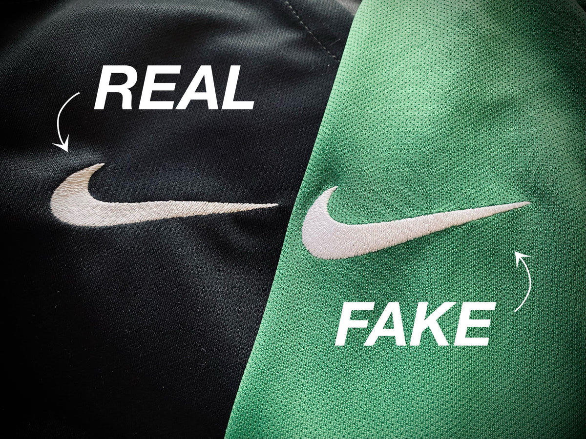 Real vs fake Nike football shirt