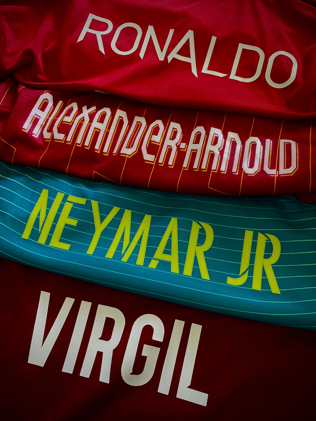 Legends collection with name sets from Football Shirt Paradise
