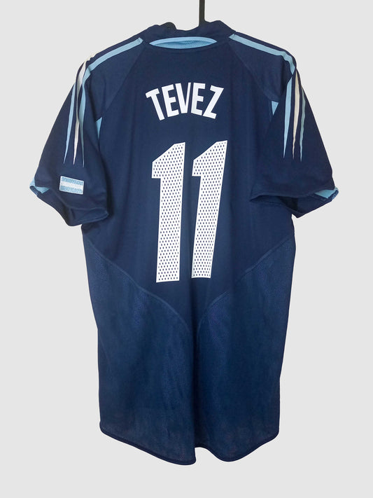 Argentina 2004 Away Shirt Tevez 645785 back