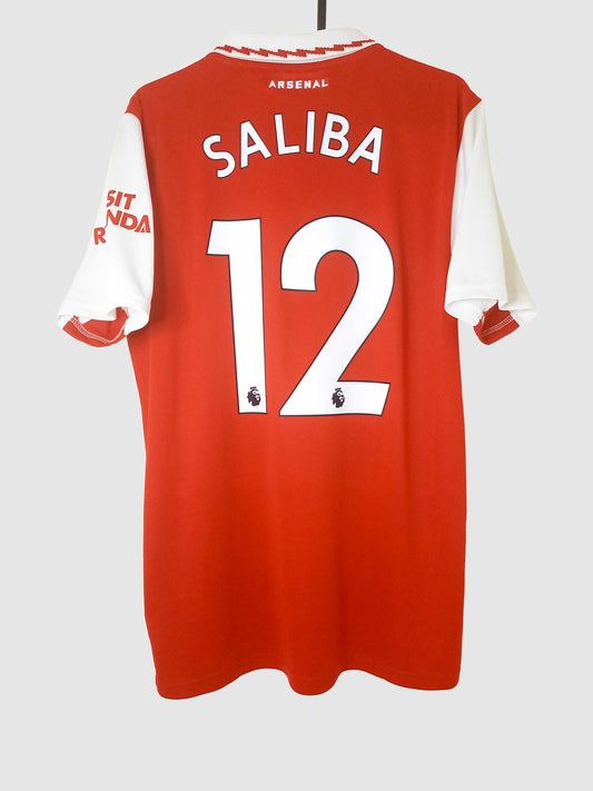 Arsenal 2022/23 Home Shirt Saliba H35903 back