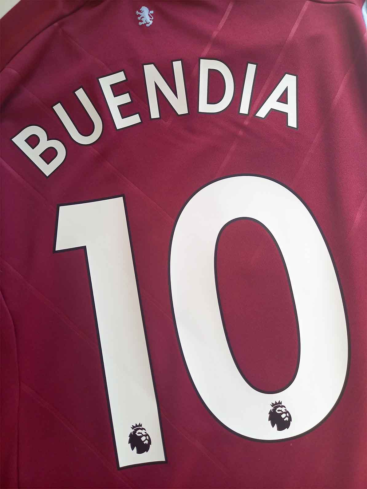 Aston Villa 2022/23 Home Shirt Buendia name set