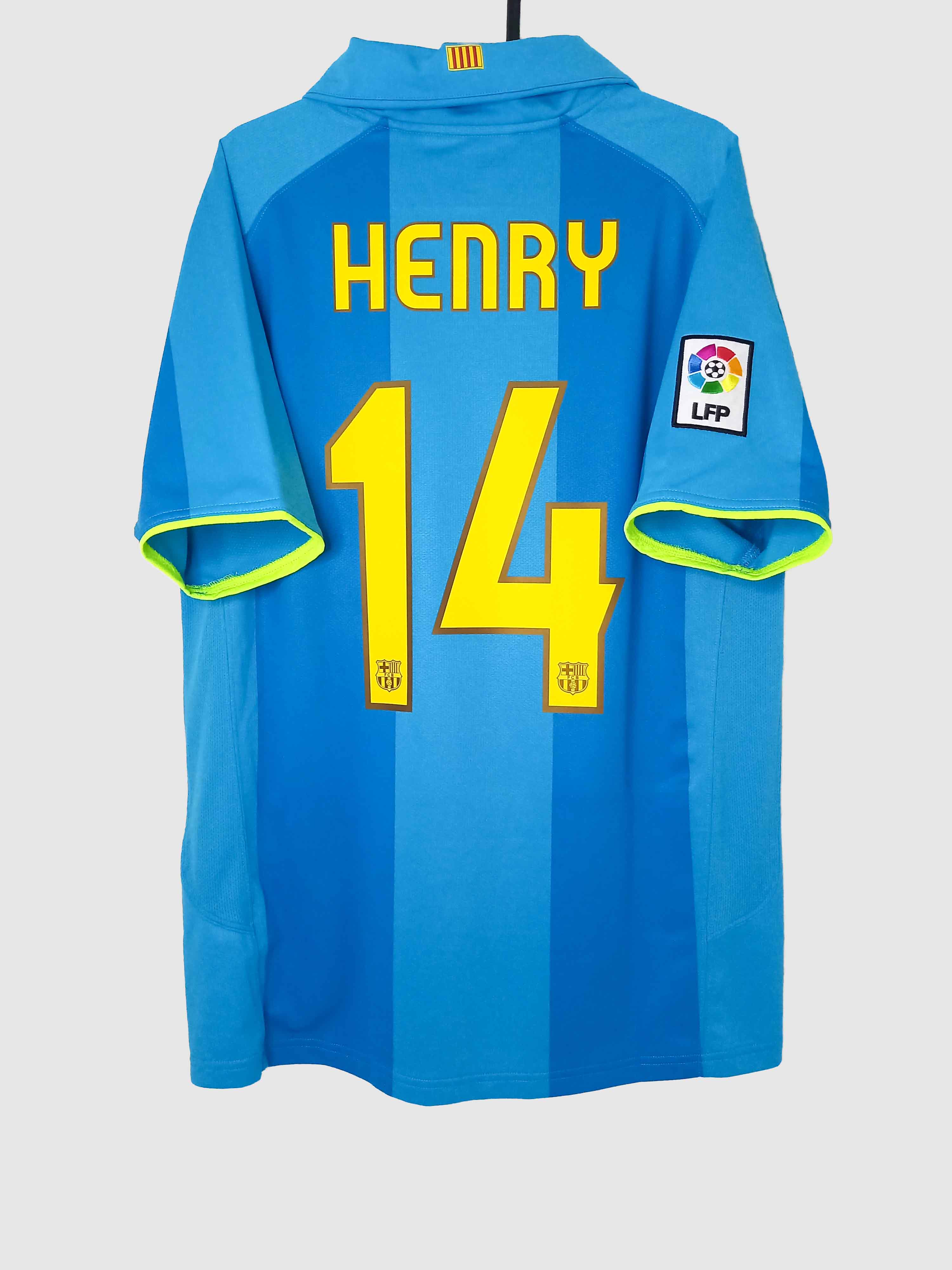 Barcelona 2007/08 Away Shirt Henry | Football Shirt Paradise