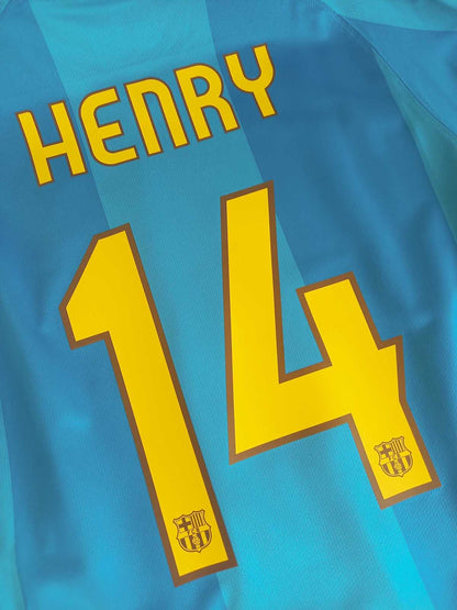 Barcelona 2007/08 Away Shirt Henry 237743-414 name set