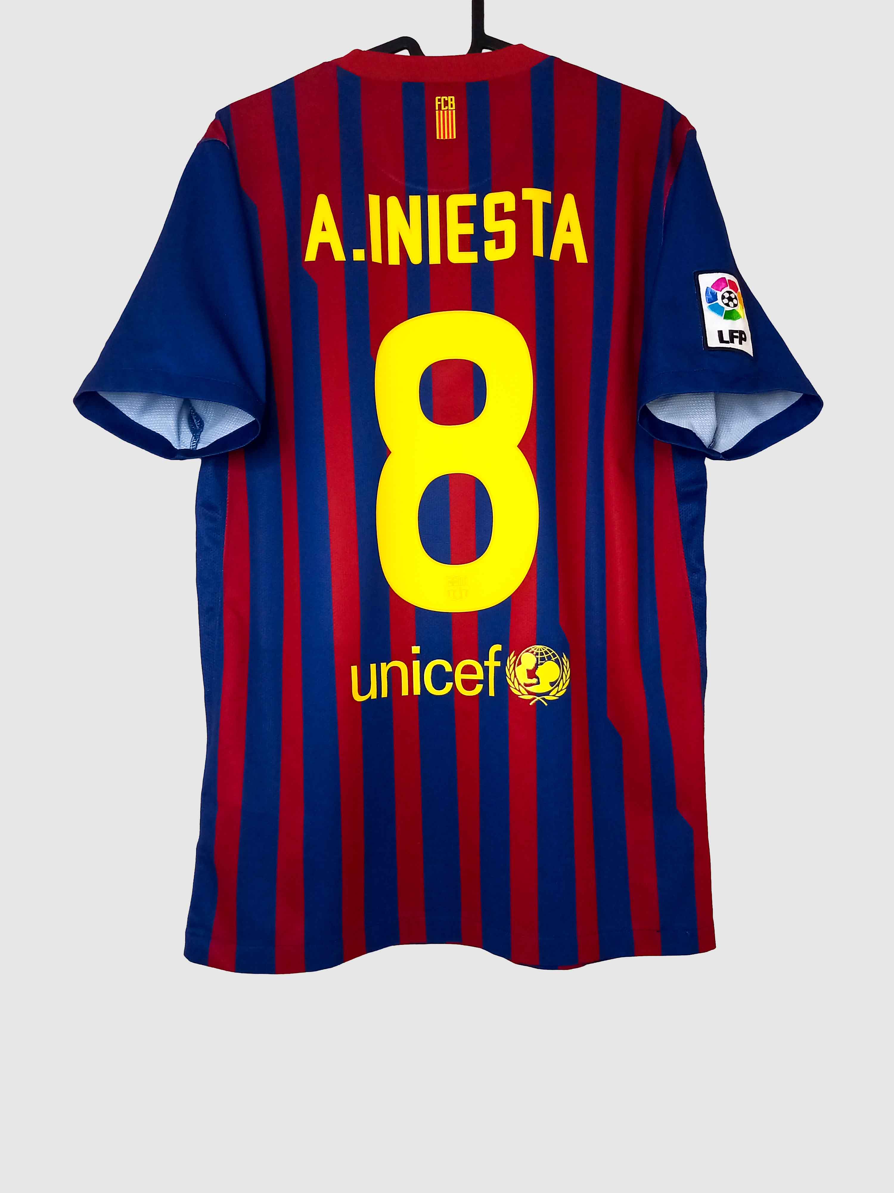 Barcelona 2011/12 Home Shirt Iniesta Back 419877-486