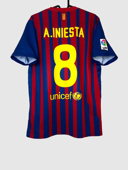 Barcelona 2011/12 Home Shirt Iniesta Back 419877-486