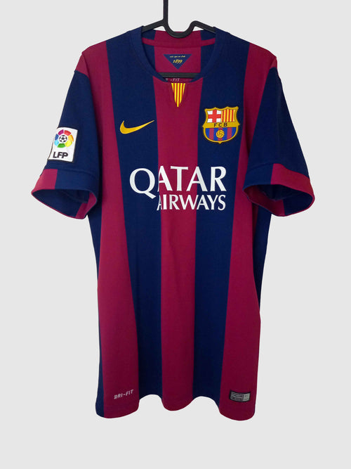 Barcelona 2014/15 Home Shirt Rakitic Front 610594-423