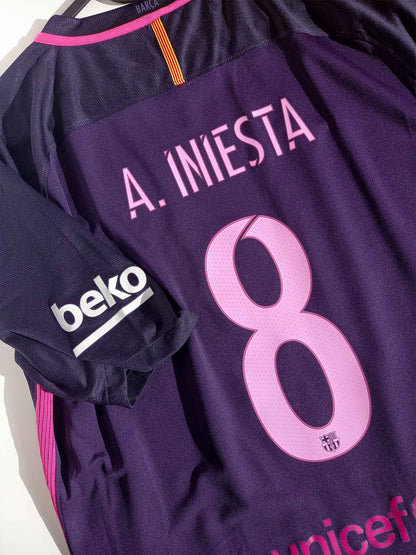 Barcelona 2016/17 Away Shirt Iniesta 776844-524 name set