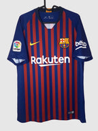 Barcelona 2018/19 Home Shirt Pique #3 Front 894430-456