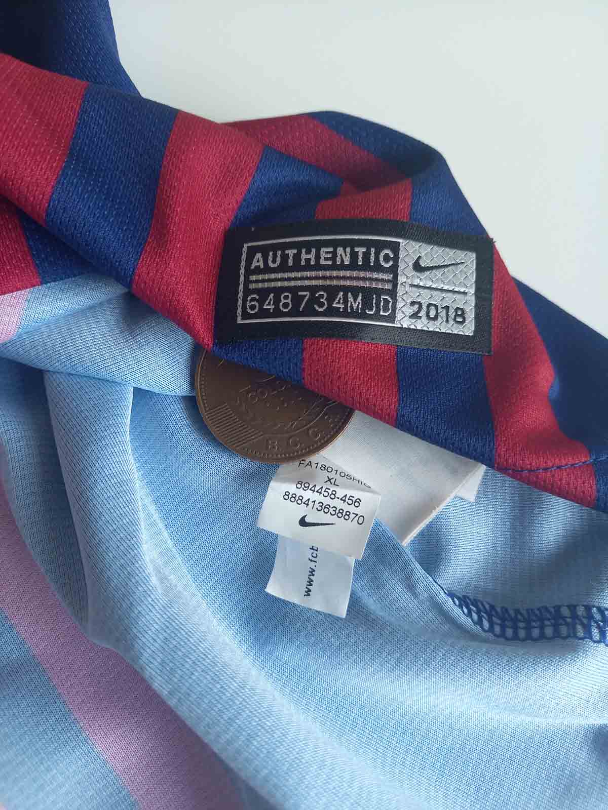 Barcelona 2018/19 Home Shirt Tags 894458-456