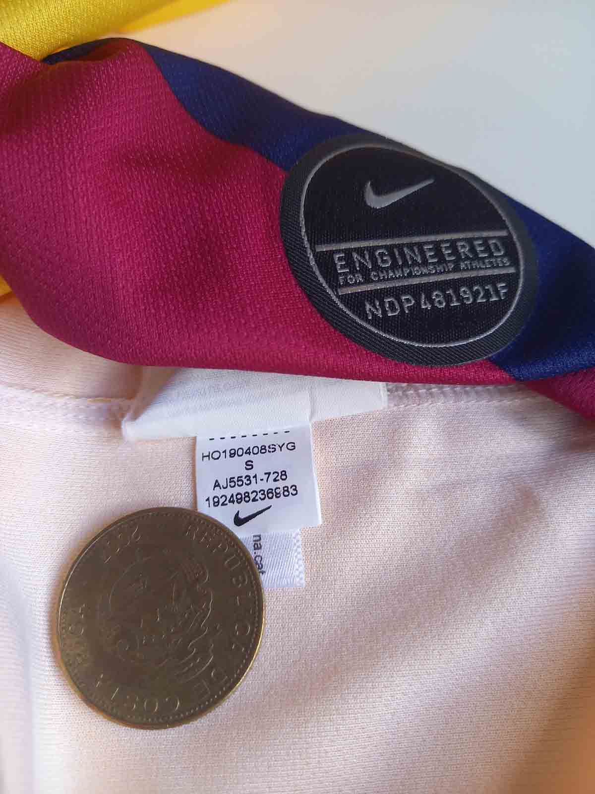 Barcelona 2019/20 Away Shirt AJ5531-728 Tags