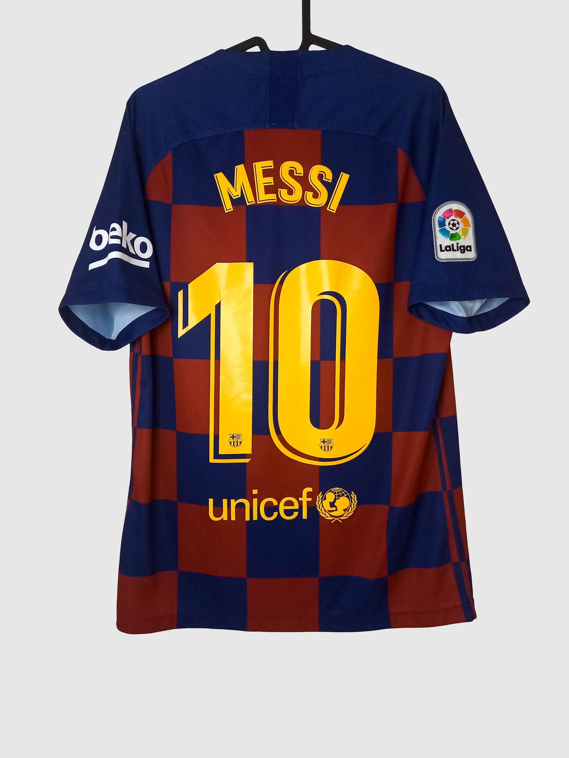 Barcelona 2019/20 Home Shirt Messi Back AJ5532-456