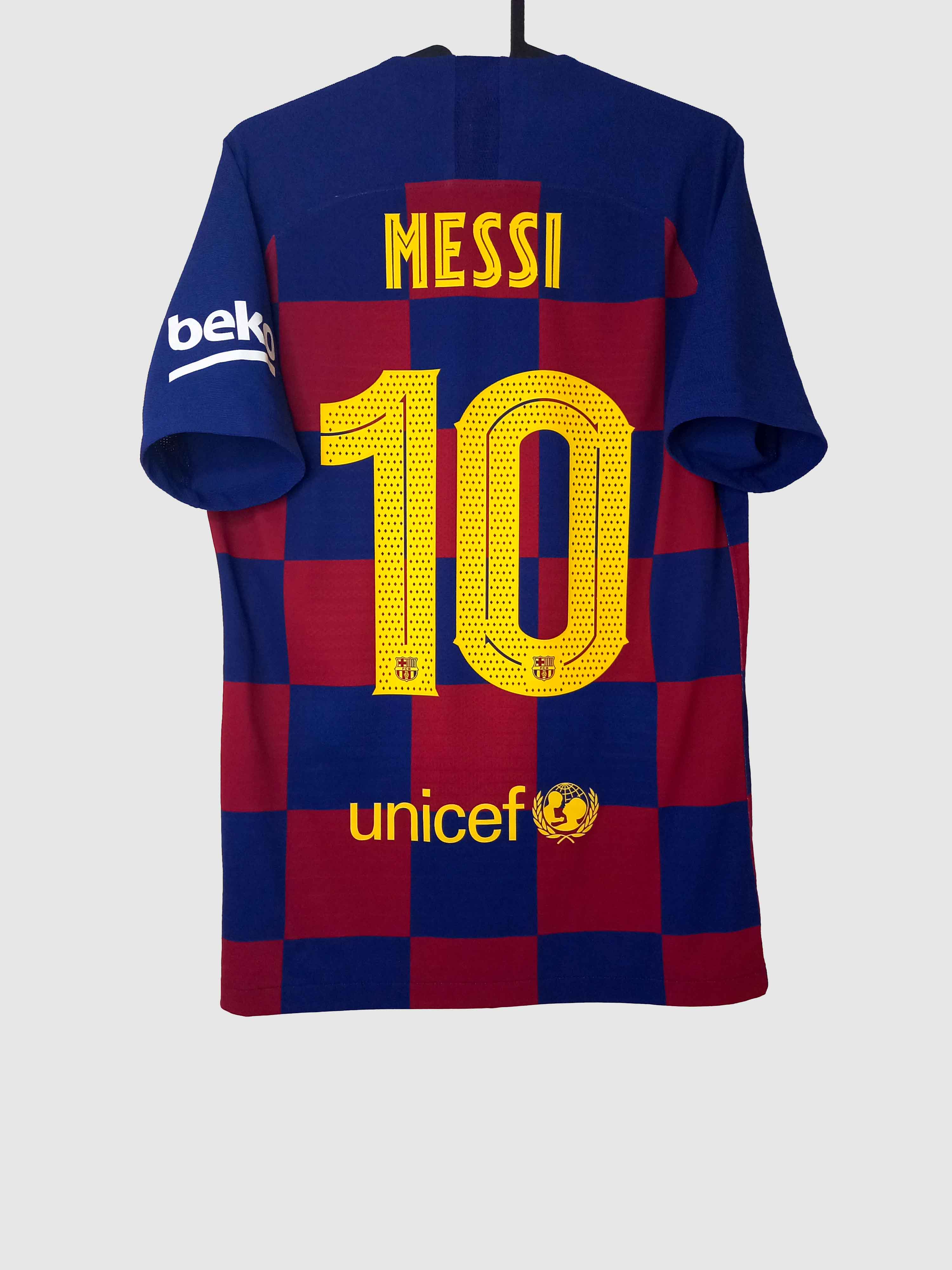 Barcelona 2019/20 Home Shirt Messi Player Version Back AJ5257-456
