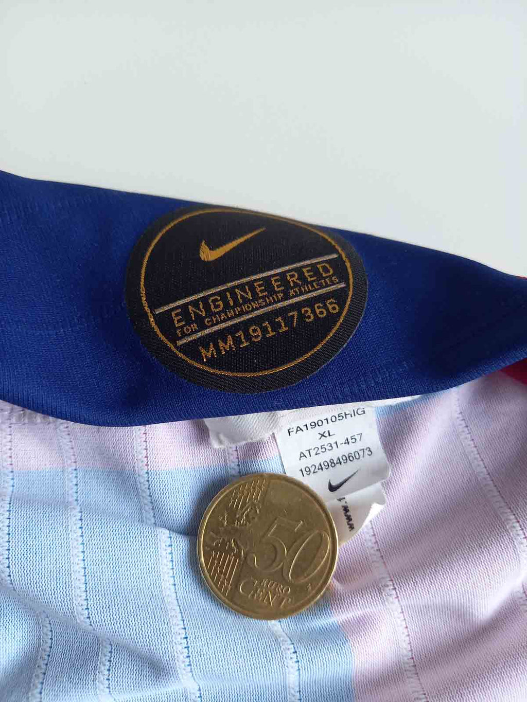 Barcelona 2019/20 Home Shirt Player Version Tags AT2531457
