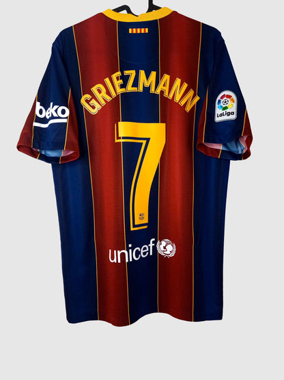 Barcelona 2020/21 Home Shirt Griezmann Back CD4232-456S