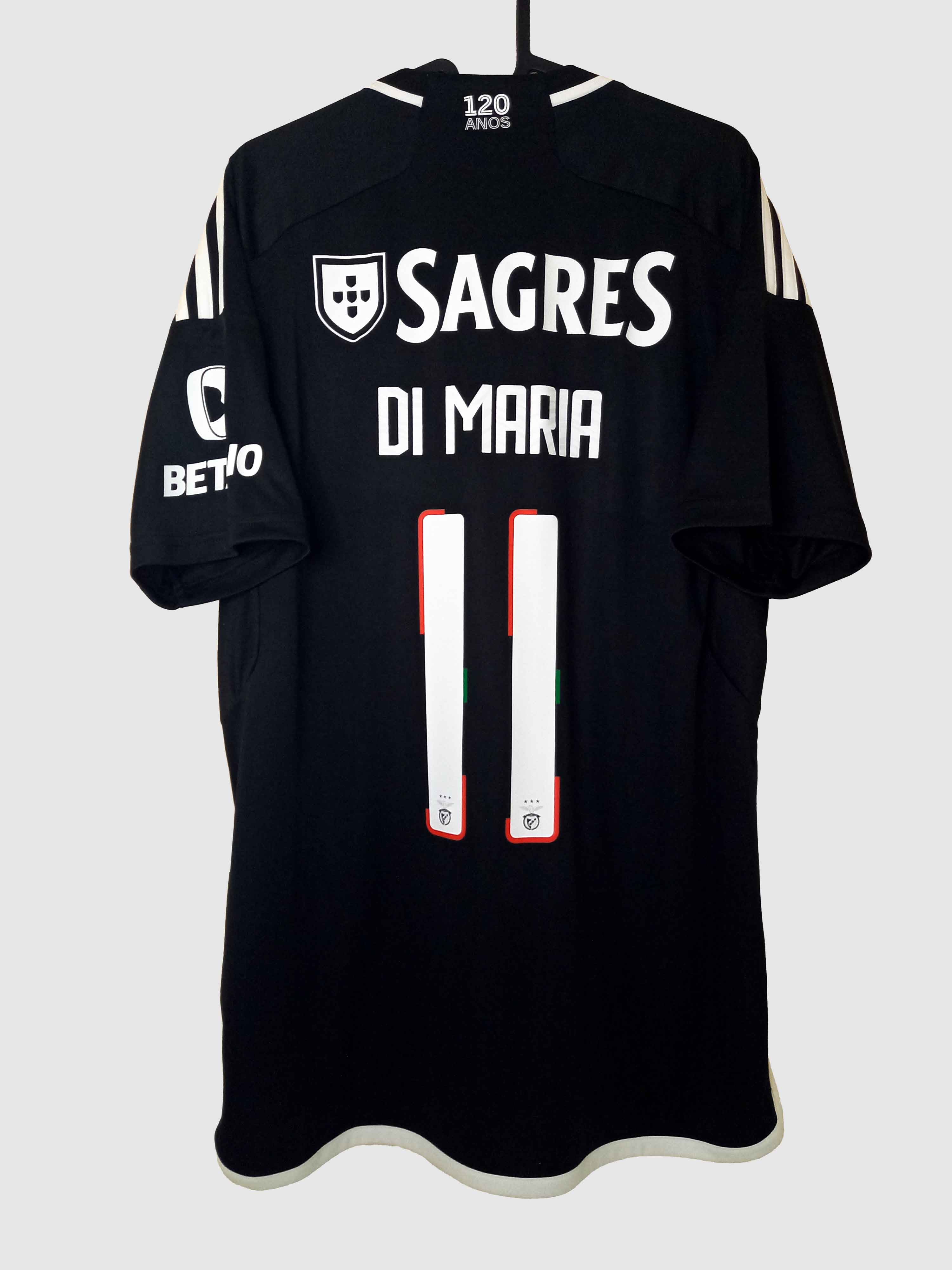 Benfica 2023/24 Away Shirt Di Maria Back IA7133