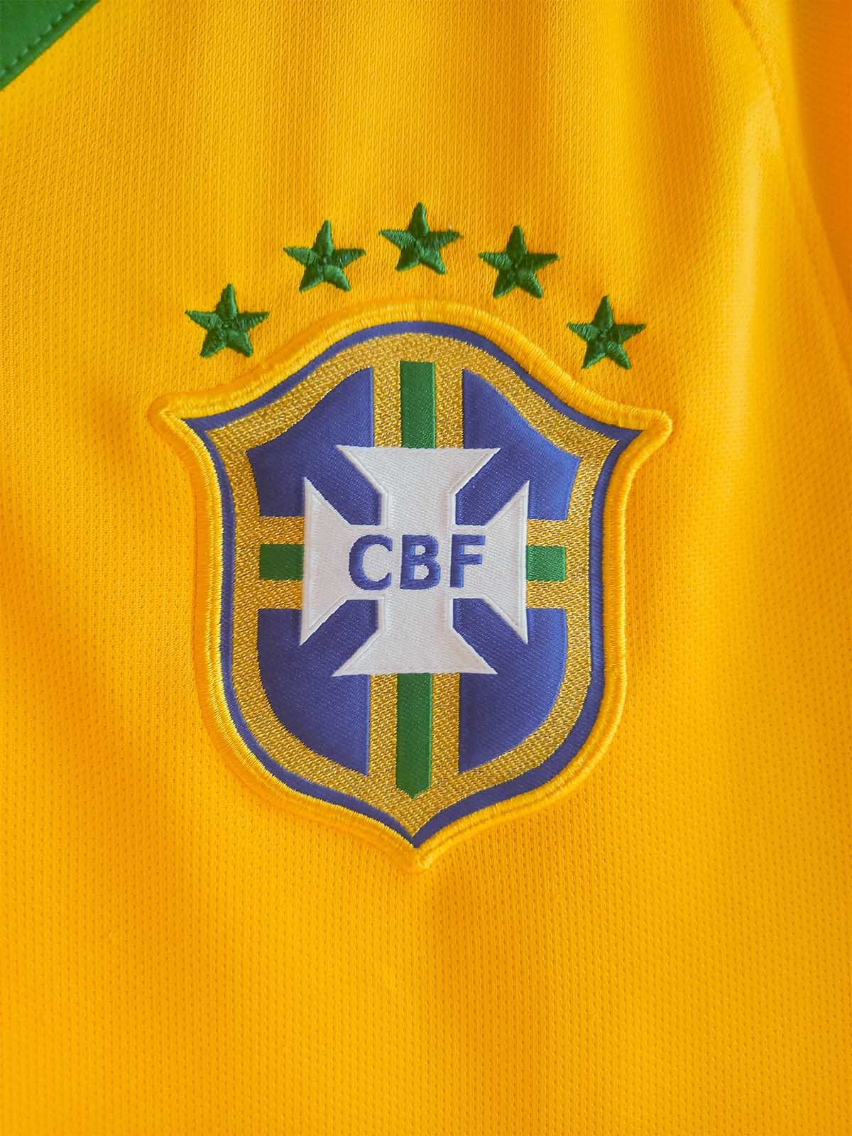 Brazil 2014 home shirt 575280-703 badge