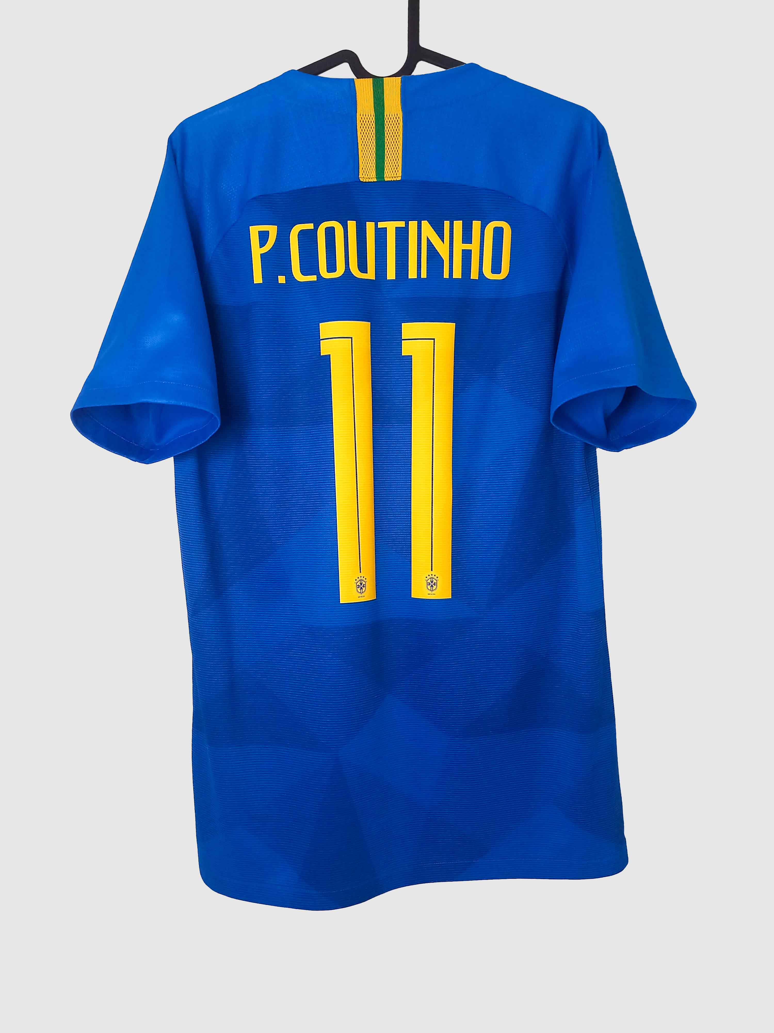 Brazil 2018 Away Shirt Coutinho Back 893855-453