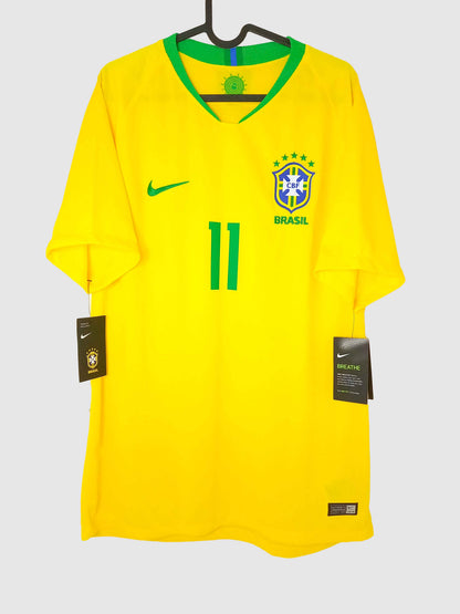 Brazil 2018 home shirt Coutinho 893856-749 front