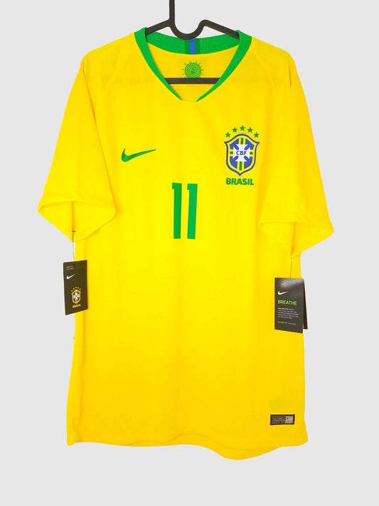 Brazil 2018 home shirt Coutinho 893856-749 front