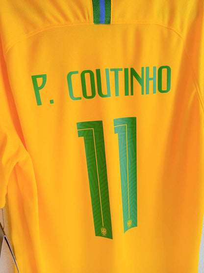 Brazil 2018 home shirt Coutinho 893856-749 name set