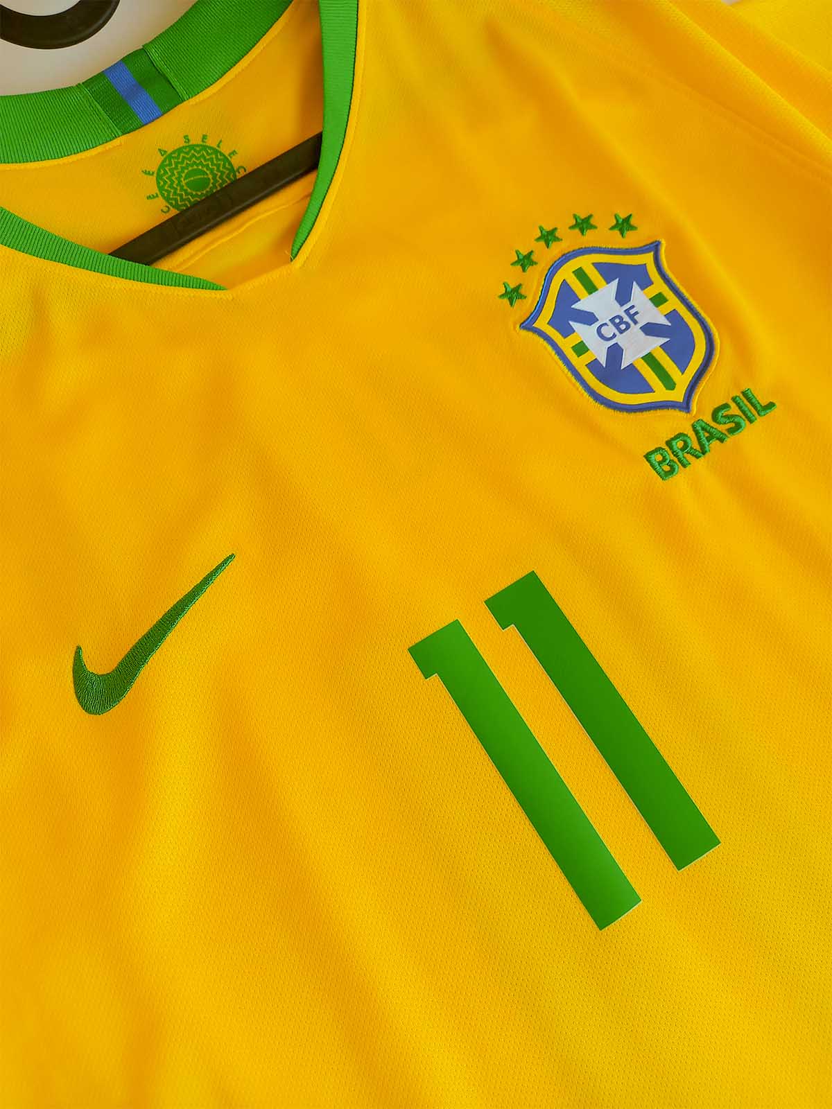 Brazil 2018 home shirt Coutinho 893856-749 upper