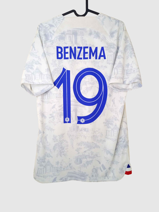 France 2022 Away Shirt Benzema Back DN0688-100
