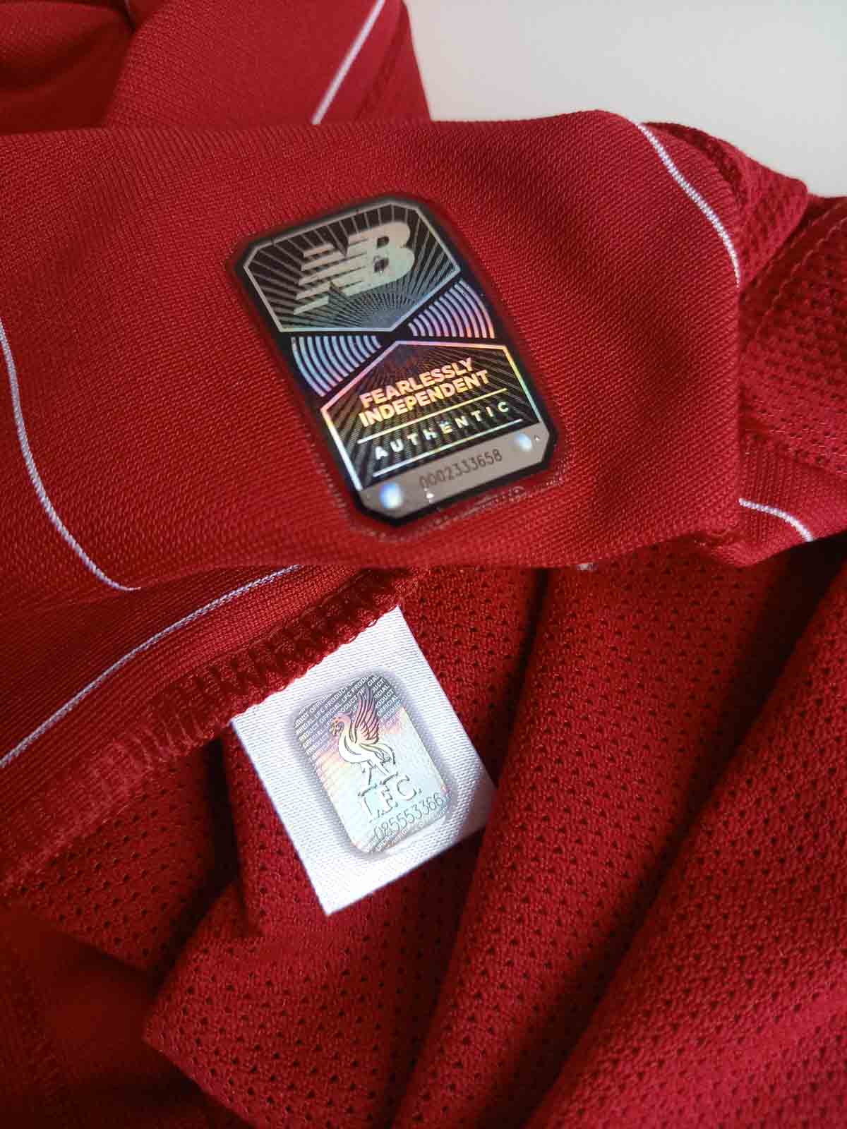 Liverpool 2019/20 Home Shirt Tags