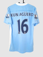 Manchester City 2011/12 Home Shirt Aguero Back