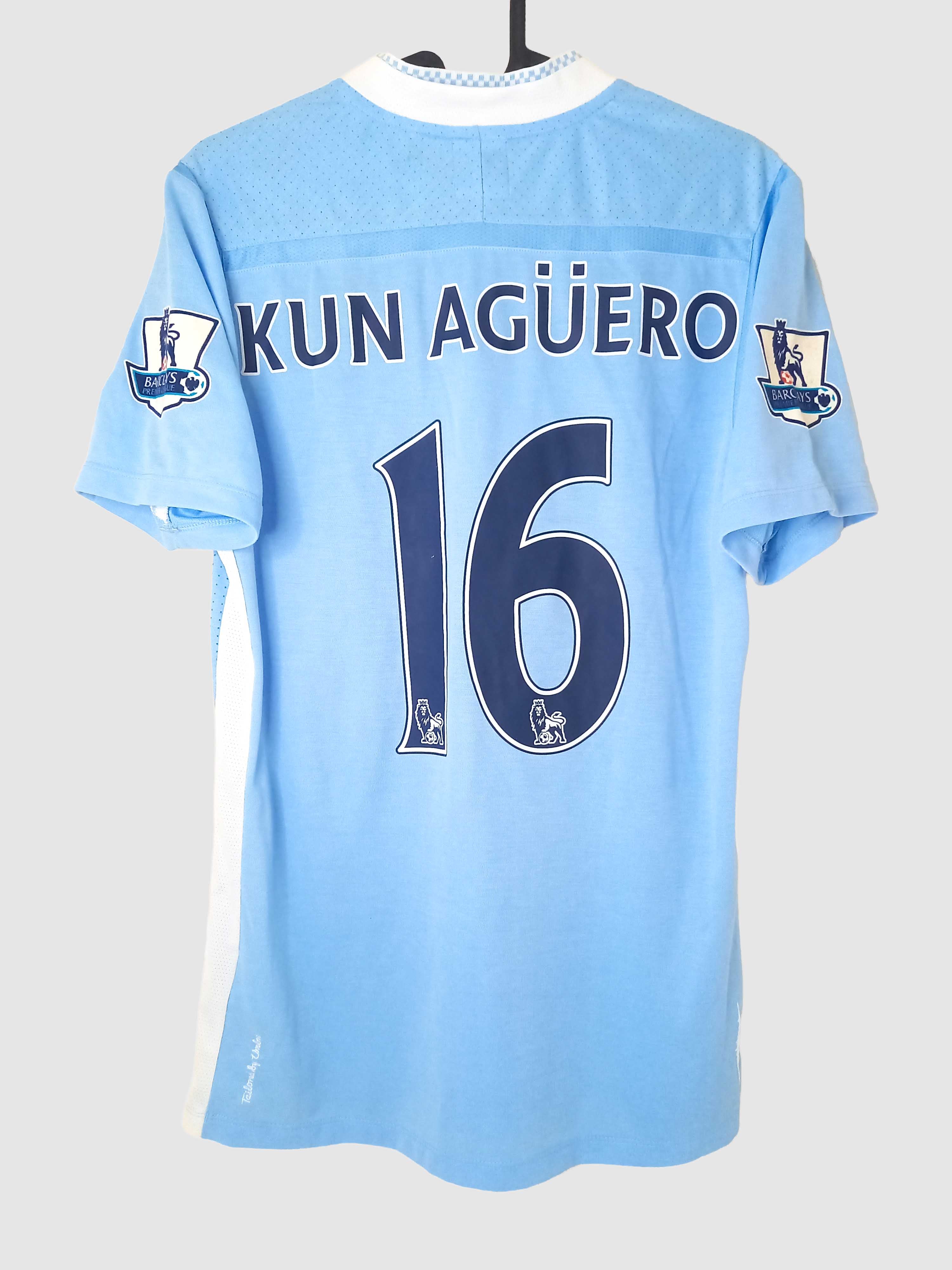 Manchester City 2011/12 Home Shirt Aguero Back