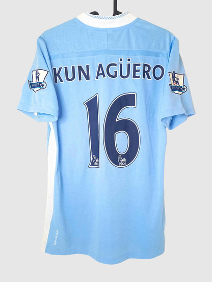 Manchester City 2011/12 Home Shirt Aguero (S-Excellent)