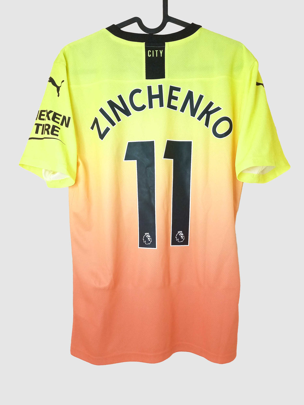 Manchester City 2019/20 Third Shirt Zinchenko #11 Back 756162-03