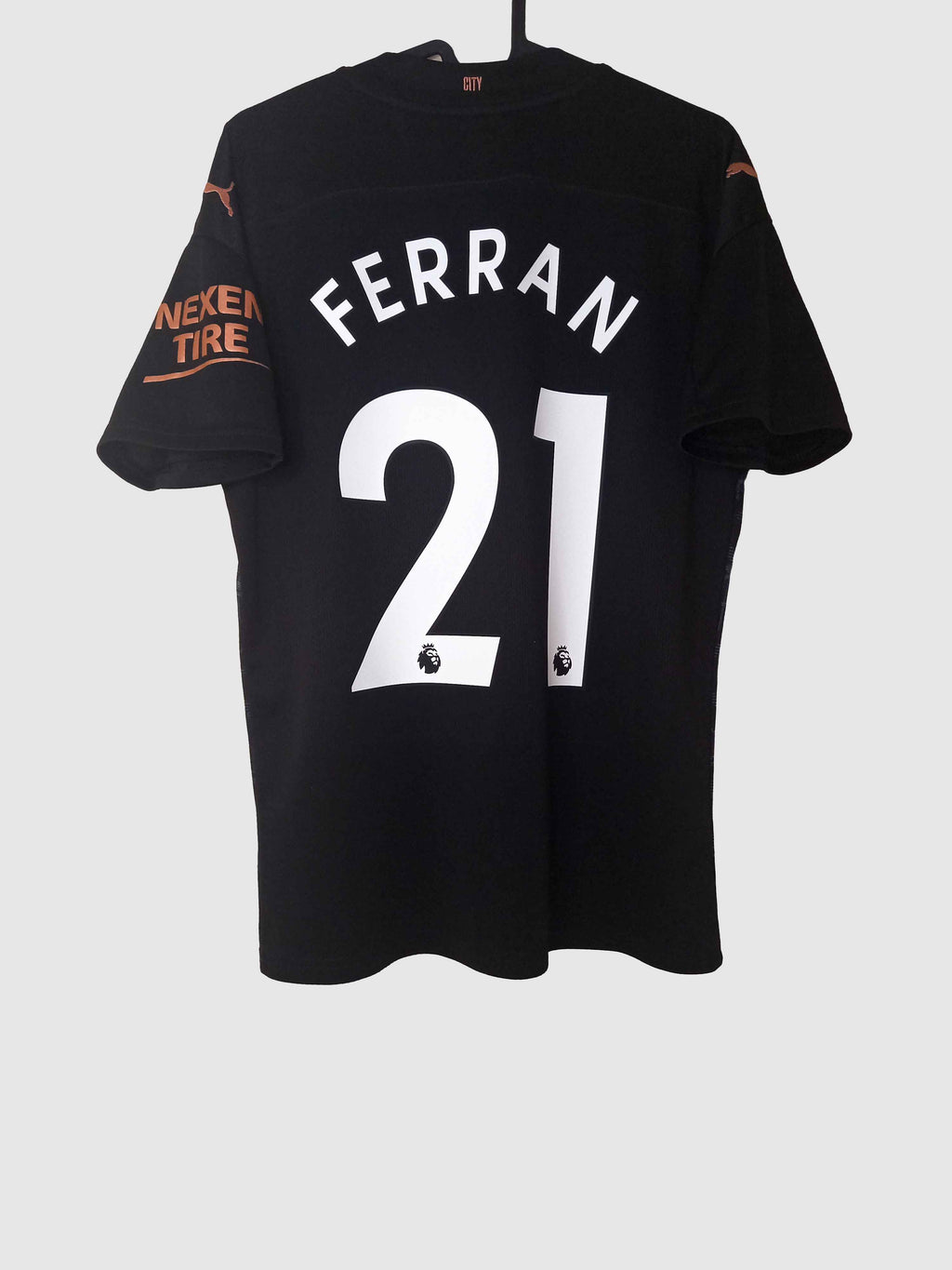 Manchester City 2020/21 Away Shirt Ferran Torres Back 757065-02