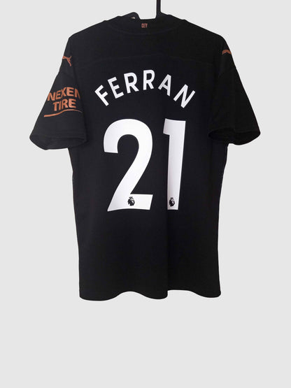 Manchester City 2020/21 Away Shirt Ferran Torres Back 757065-02