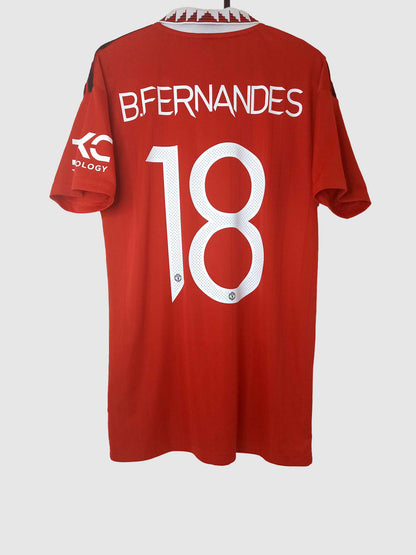 Manchester United 2022/23 Home Shirt Bruno Fernandes Back H13881
