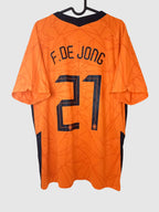 Netherlands 2020/21 Home Shirt De Jong Back CD0712-819