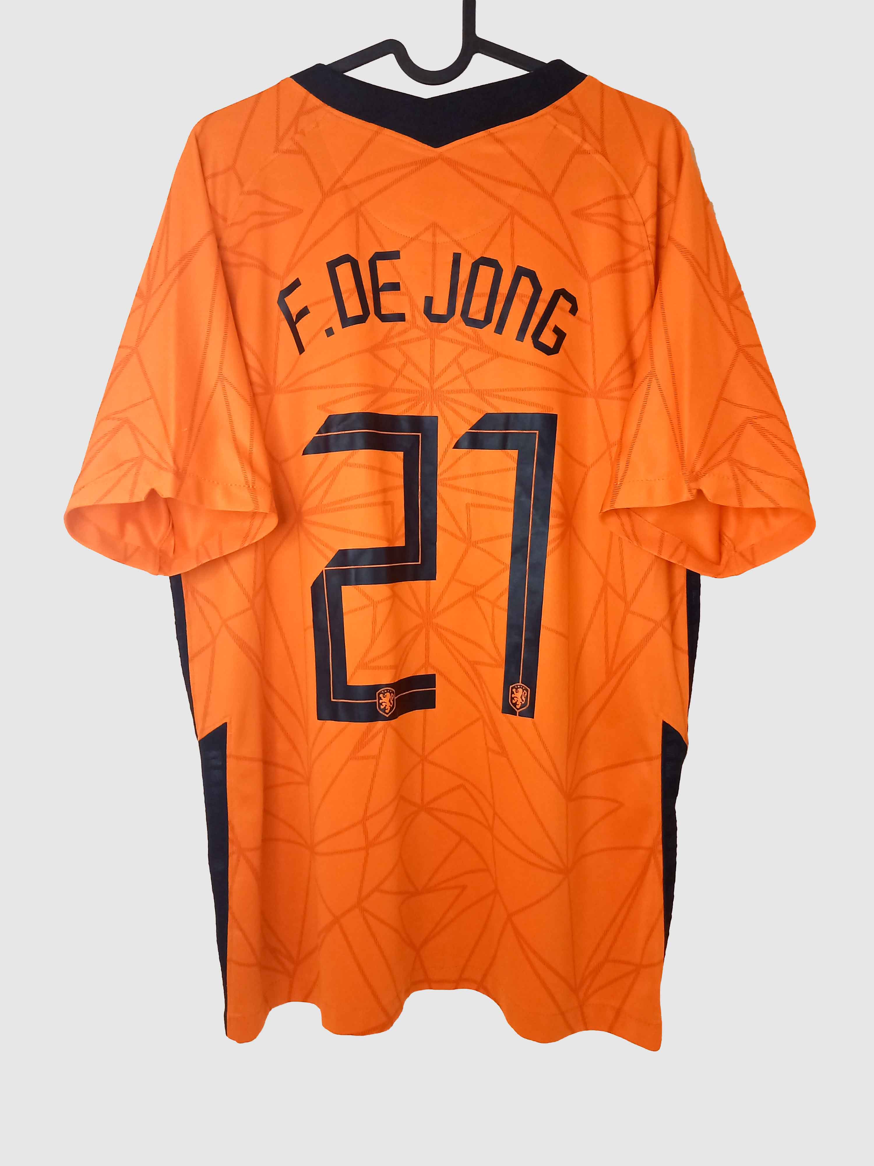 Netherlands 2020/21 Home Shirt De Jong Back CD0712-819