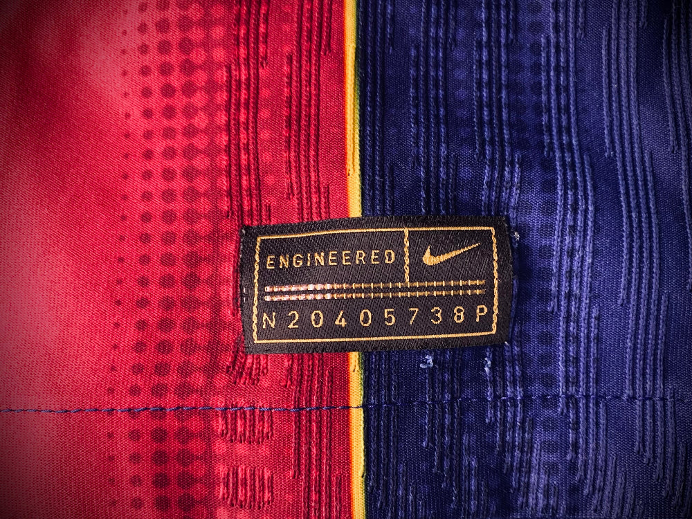 Nike unique code from a player version shirt