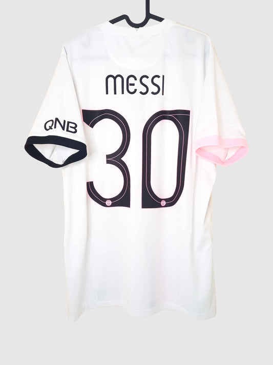 PSG 2021/22 Away Shirt Messi CV7902-101 Back