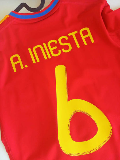 Spain 2010 Home Shirt Iniesta V31236 name set