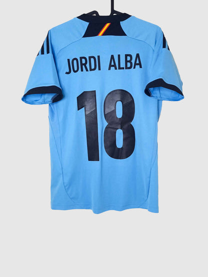 Spain 2012 Away Shirt Jordi Alba X16716 Back