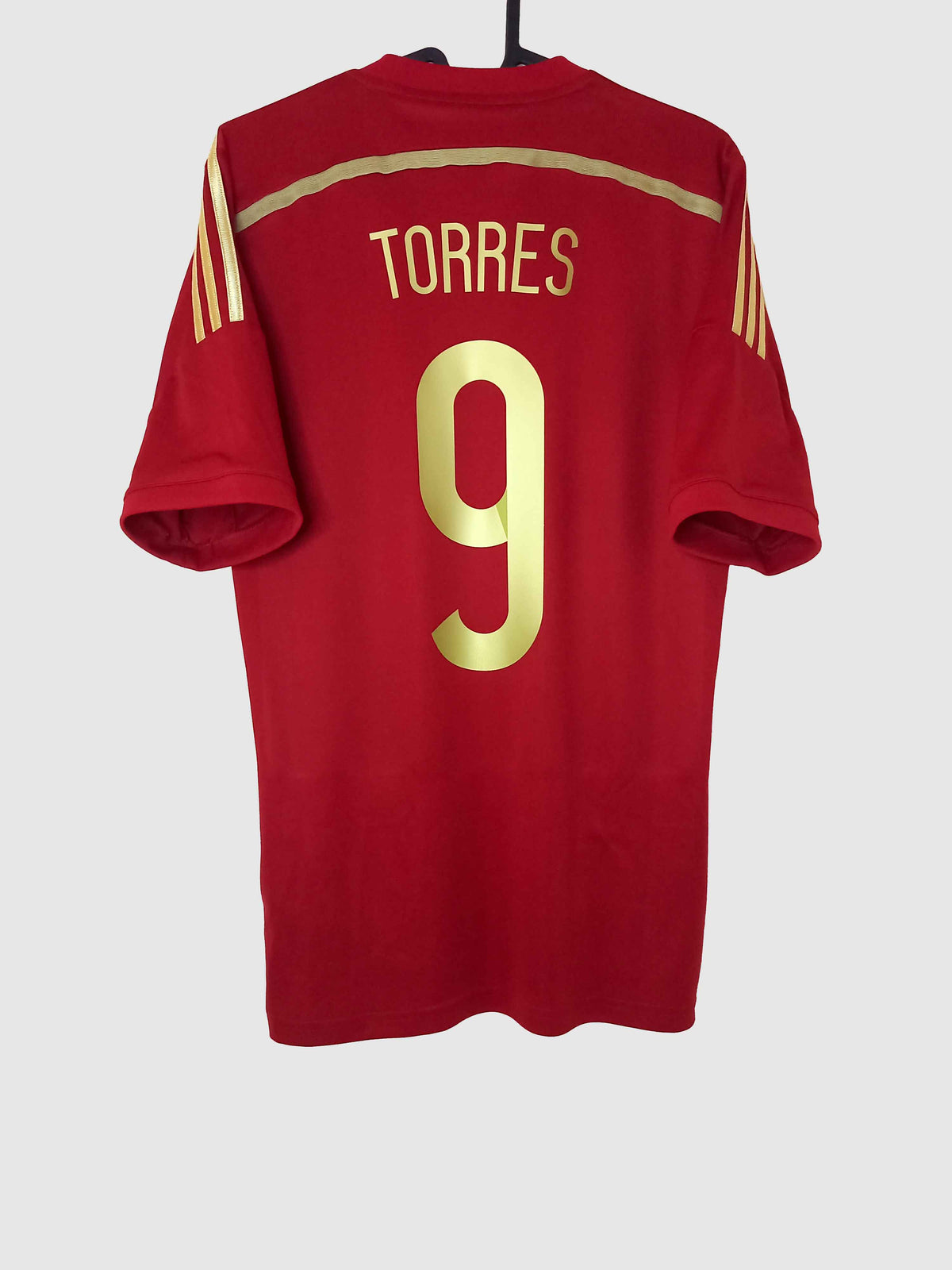 Spain 2014 Home Shirt Fernando Torres G85279 Back