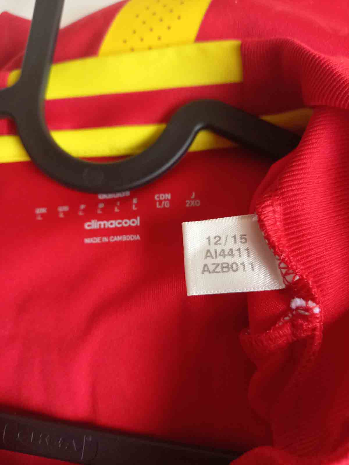 Spain 2016 Home Shirt Morata Tags AI4411