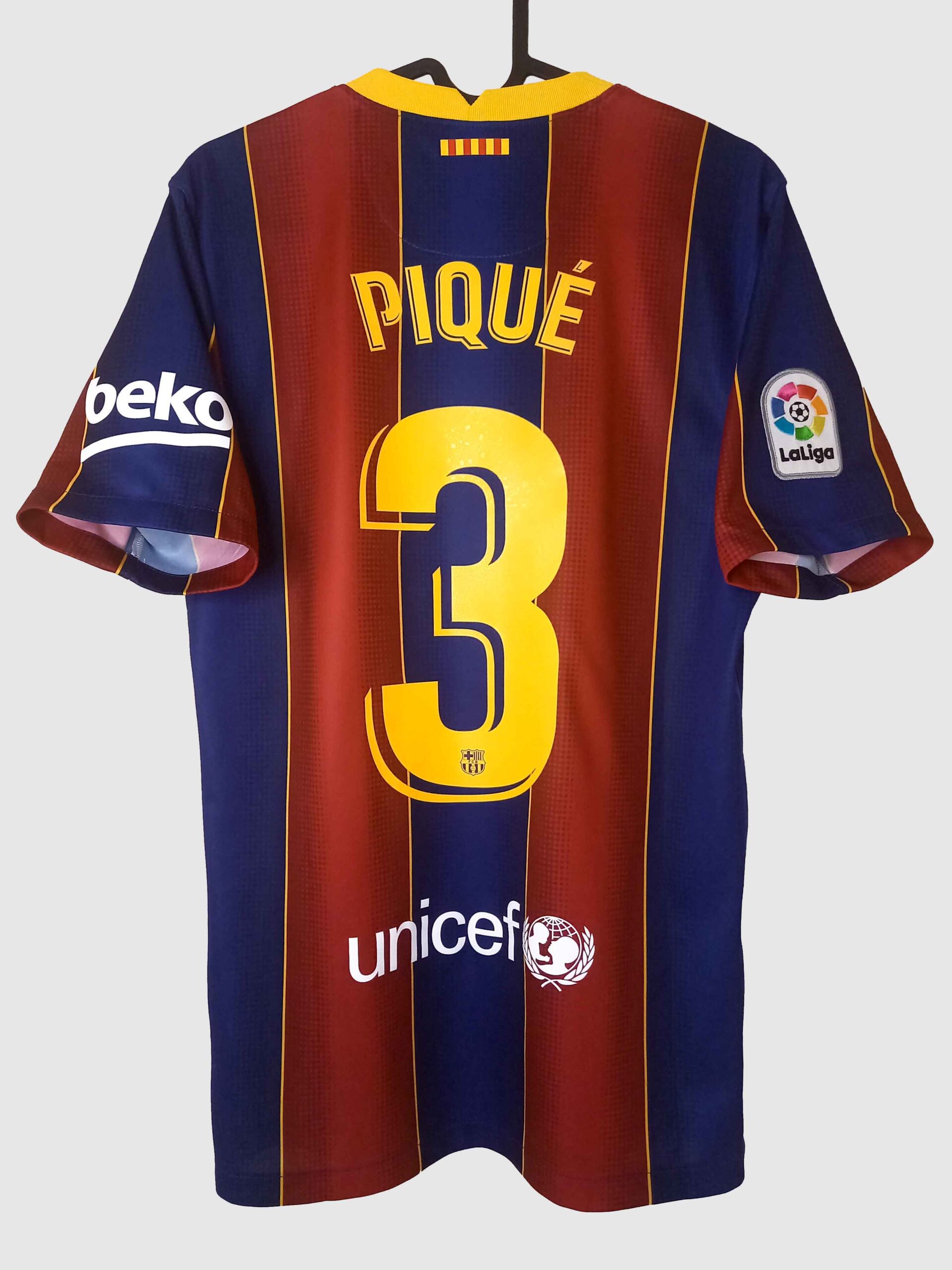 Barcelona 2020/21 Home Shirt Pique #3 (S-Mint)